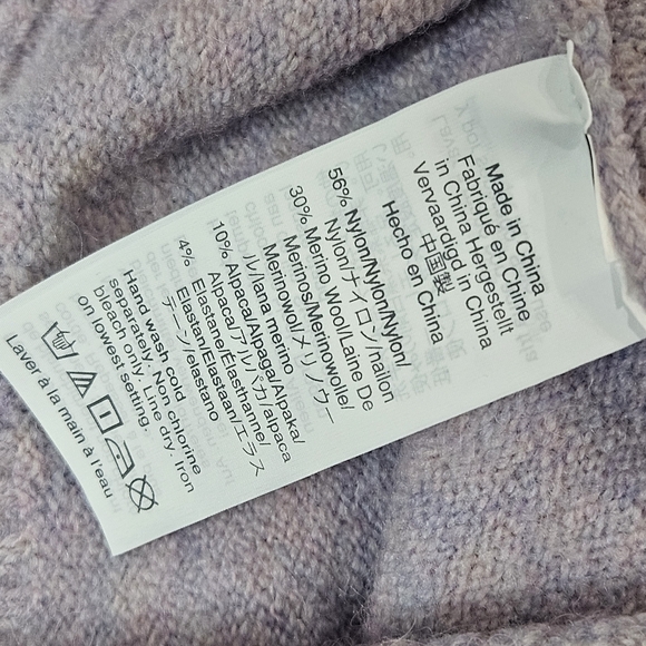 Madewell Womens Sweater Size XS‎ Lavender Purple Merino Wool Blend Preppy Luxury - Picture 5 of 8